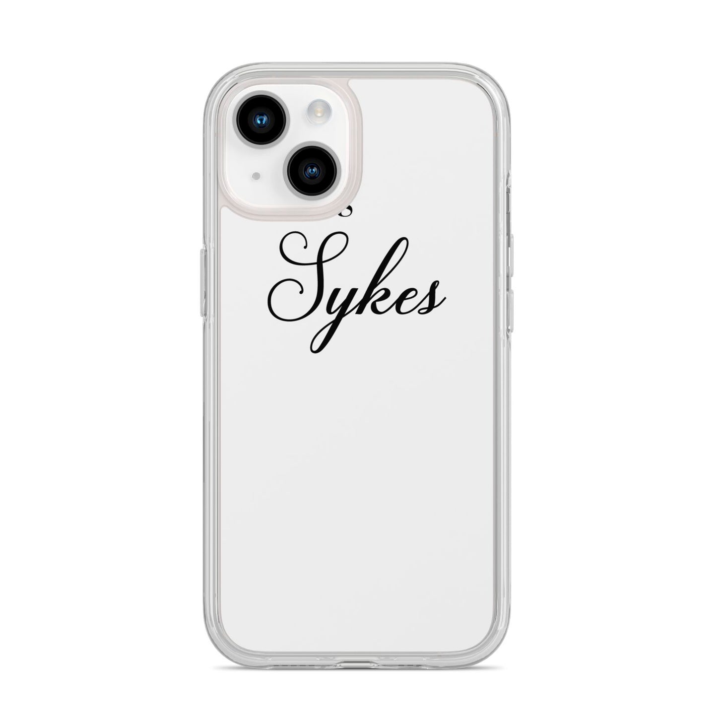 Personalised Wedding Name Miss iPhone 14 Clear Tough Case Starlight