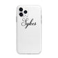 Personalised Wedding Name Mrs Apple iPhone 11 Pro Max in Silver with Bumper Case