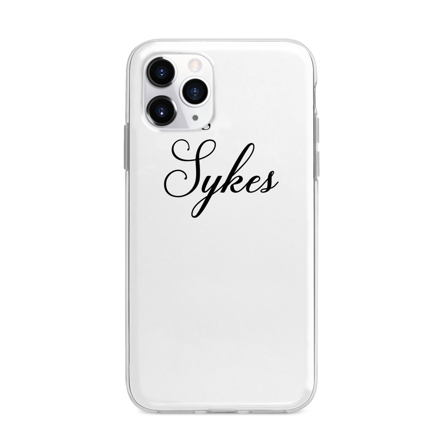 Personalised Wedding Name Mrs Apple iPhone 11 Pro Max in Silver with Bumper Case