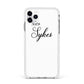 Personalised Wedding Name Mrs Apple iPhone 11 Pro Max in Silver with White Impact Case