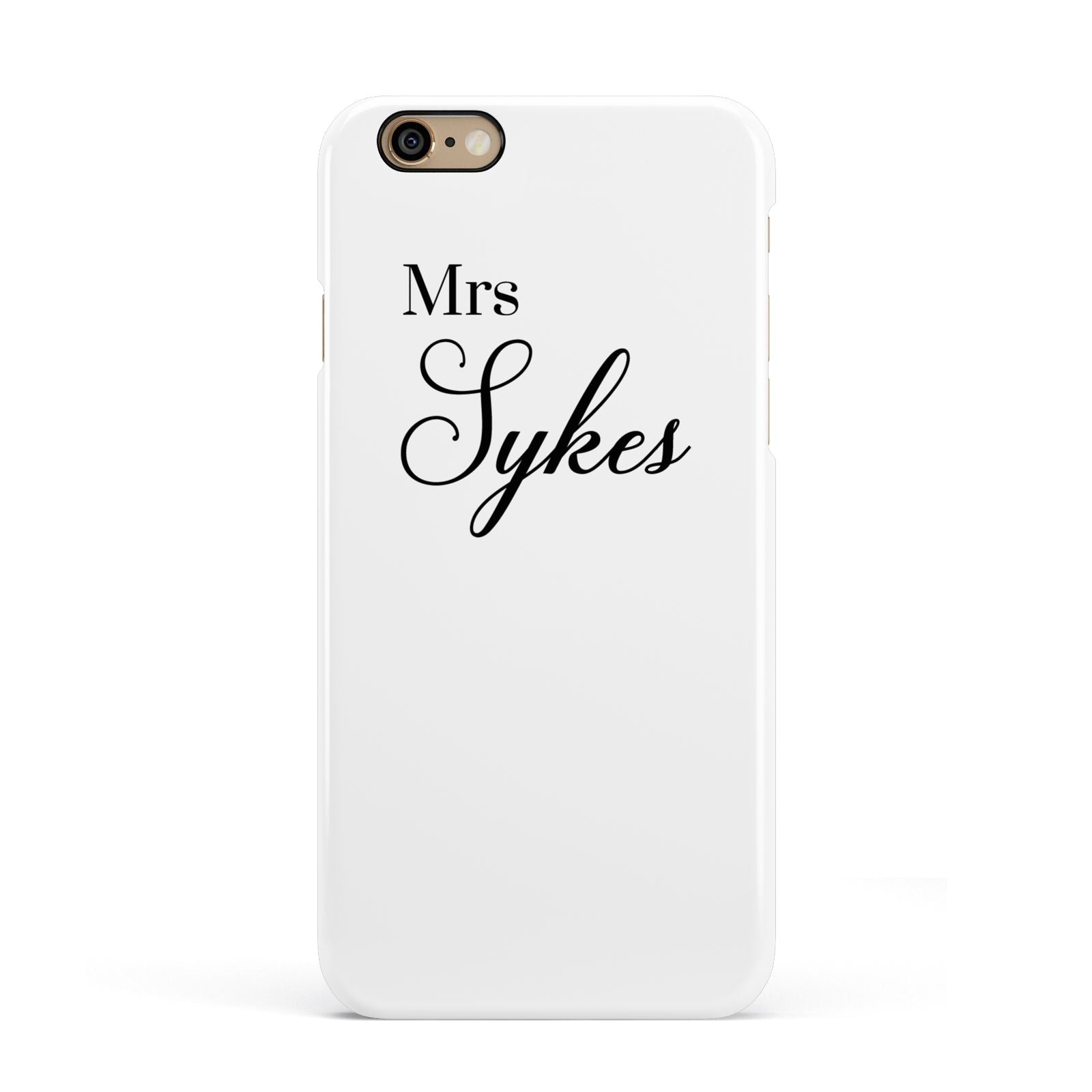 Personalised Wedding Name Mrs Apple iPhone 6 3D Snap Case