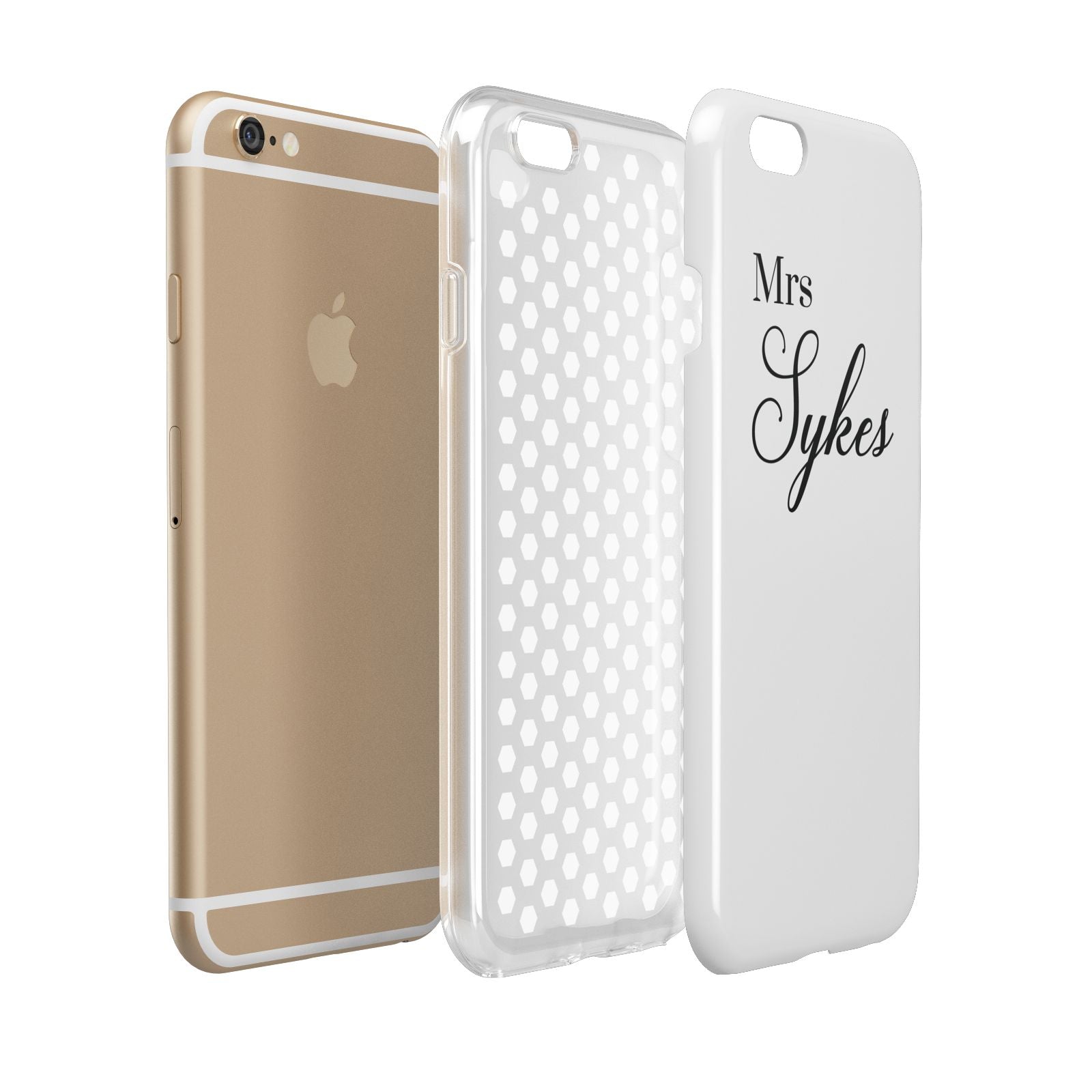 Personalised Wedding Name Mrs Apple iPhone 6 3D Tough Case Expanded view