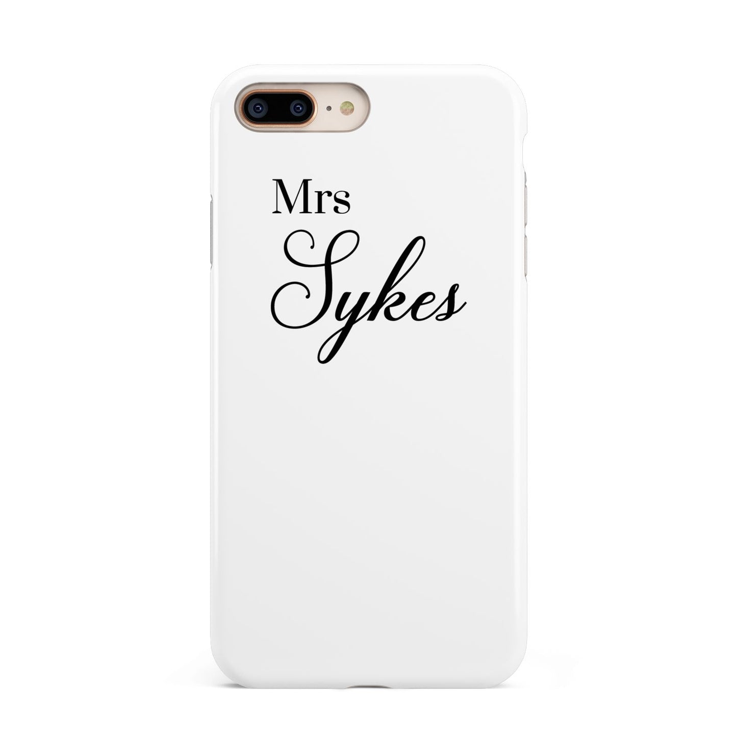 Personalised Wedding Name Mrs Apple iPhone 7 8 Plus 3D Tough Case