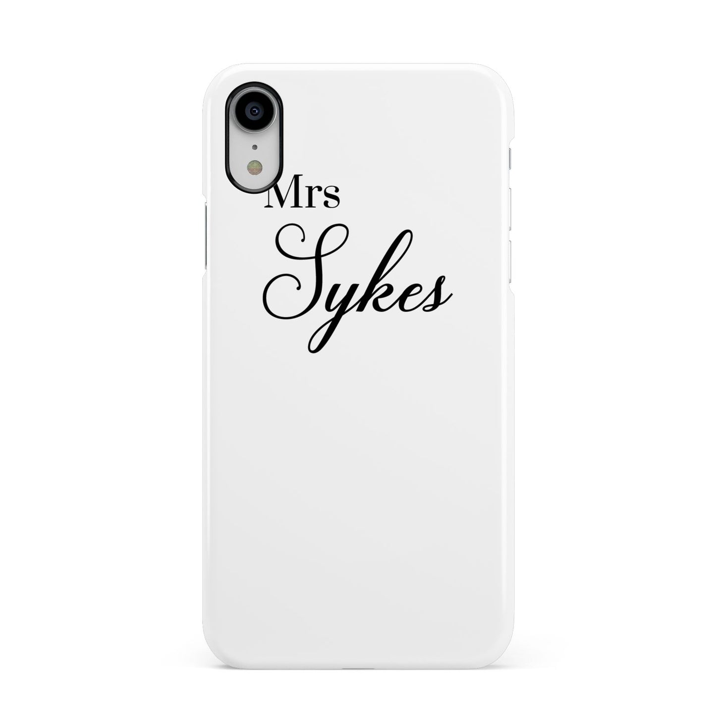 Personalised Wedding Name Mrs Apple iPhone XR White 3D Snap Case