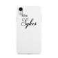 Personalised Wedding Name Mrs Apple iPhone XR White 3D Tough Case