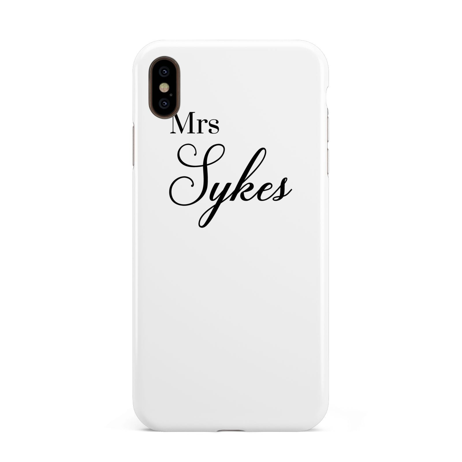 Personalised Wedding Name Mrs Apple iPhone Xs Max 3D Tough Case