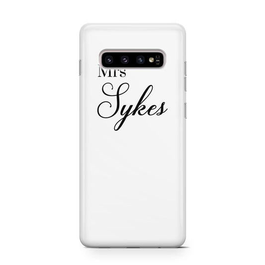 Personalised Wedding Name Mrs Protective Samsung Galaxy Case