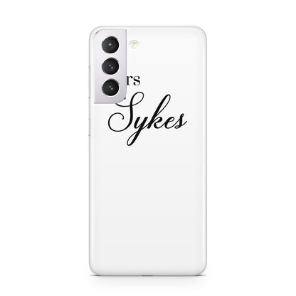 Personalised Wedding Name Mrs Samsung S21 Case