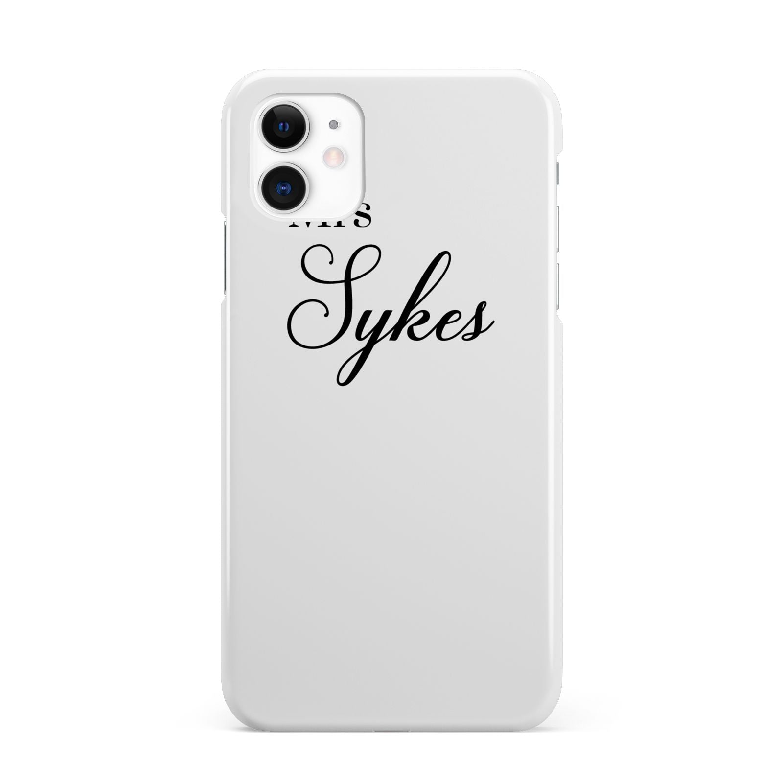 Personalised Wedding Name Mrs iPhone 11 3D Snap Case