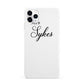 Personalised Wedding Name Mrs iPhone 11 Pro Max 3D Snap Case