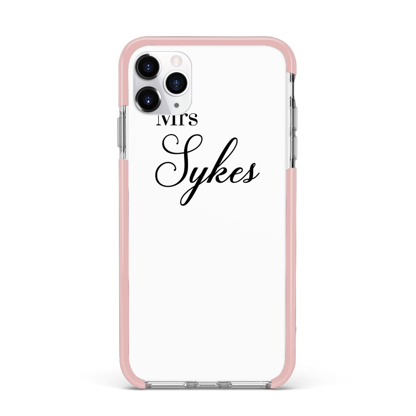 Personalised Wedding Name Mrs iPhone 11 Pro Max Impact Pink Edge Case