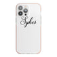 Personalised Wedding Name Mrs iPhone 13 Pro Max TPU Impact Case with Pink Edges