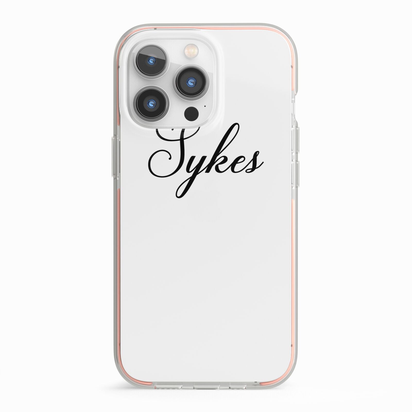 Personalised Wedding Name Mrs iPhone 13 Pro TPU Impact Case with Pink Edges