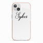 Personalised Wedding Name Mrs iPhone 13 TPU Impact Case with Pink Edges