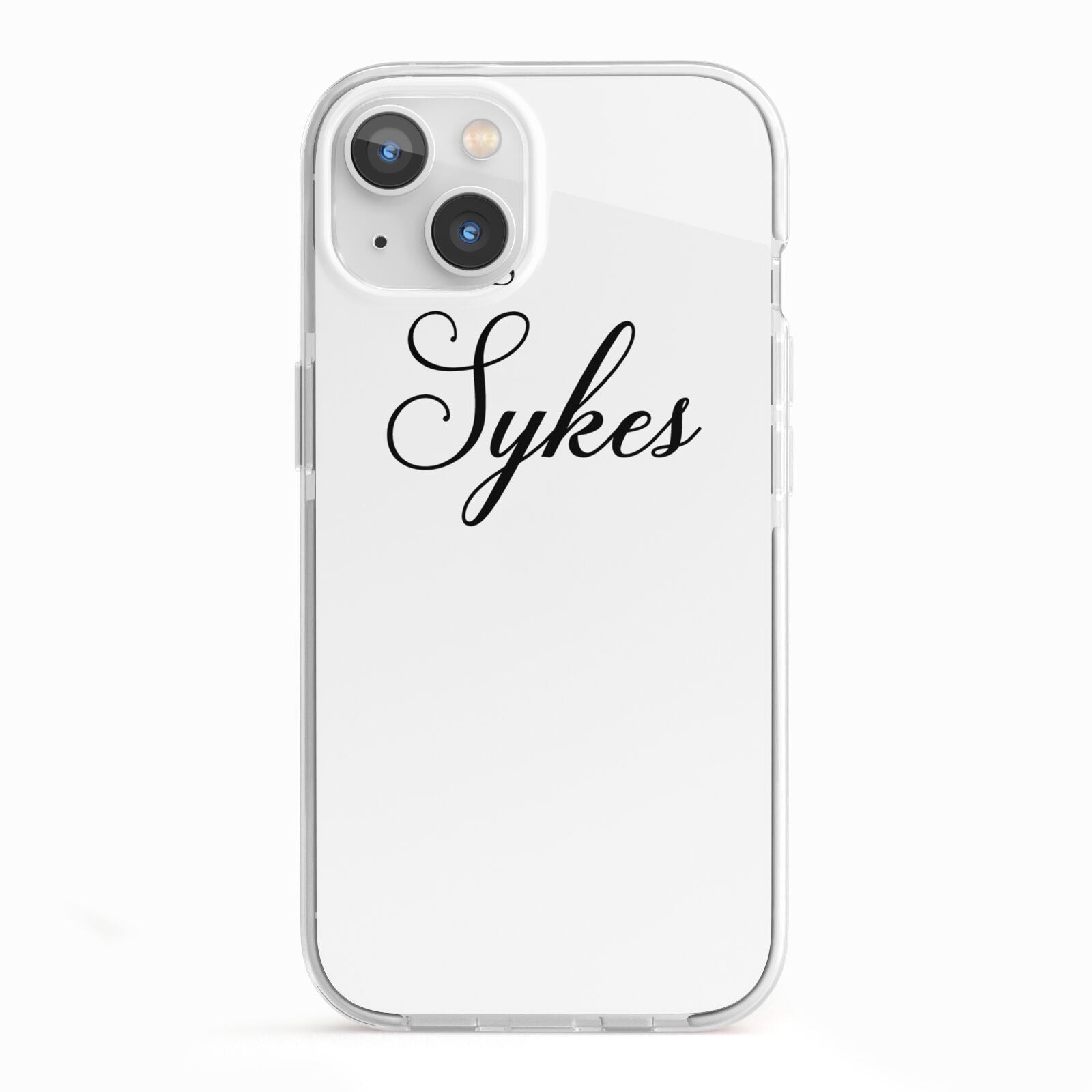 Personalised Wedding Name Mrs iPhone 13 TPU Impact Case with White Edges