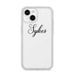 Personalised Wedding Name Mrs iPhone 14 Clear Tough Case Starlight
