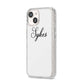 Personalised Wedding Name Mrs iPhone 14 Glitter Tough Case Starlight Angled Image
