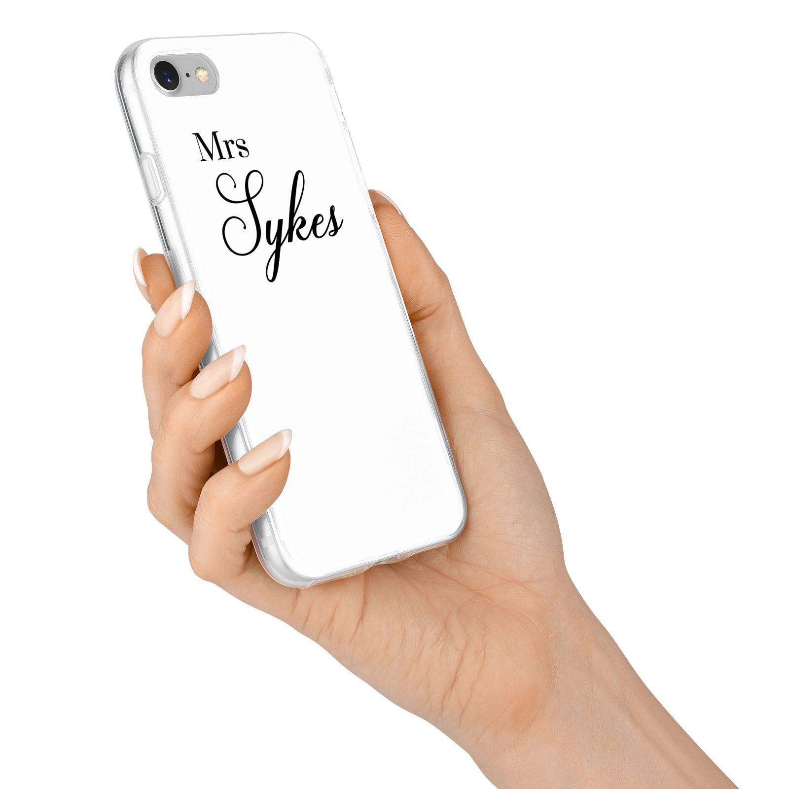 Personalised Wedding Name Mrs iPhone 7 Bumper Case on Silver iPhone Alternative Image
