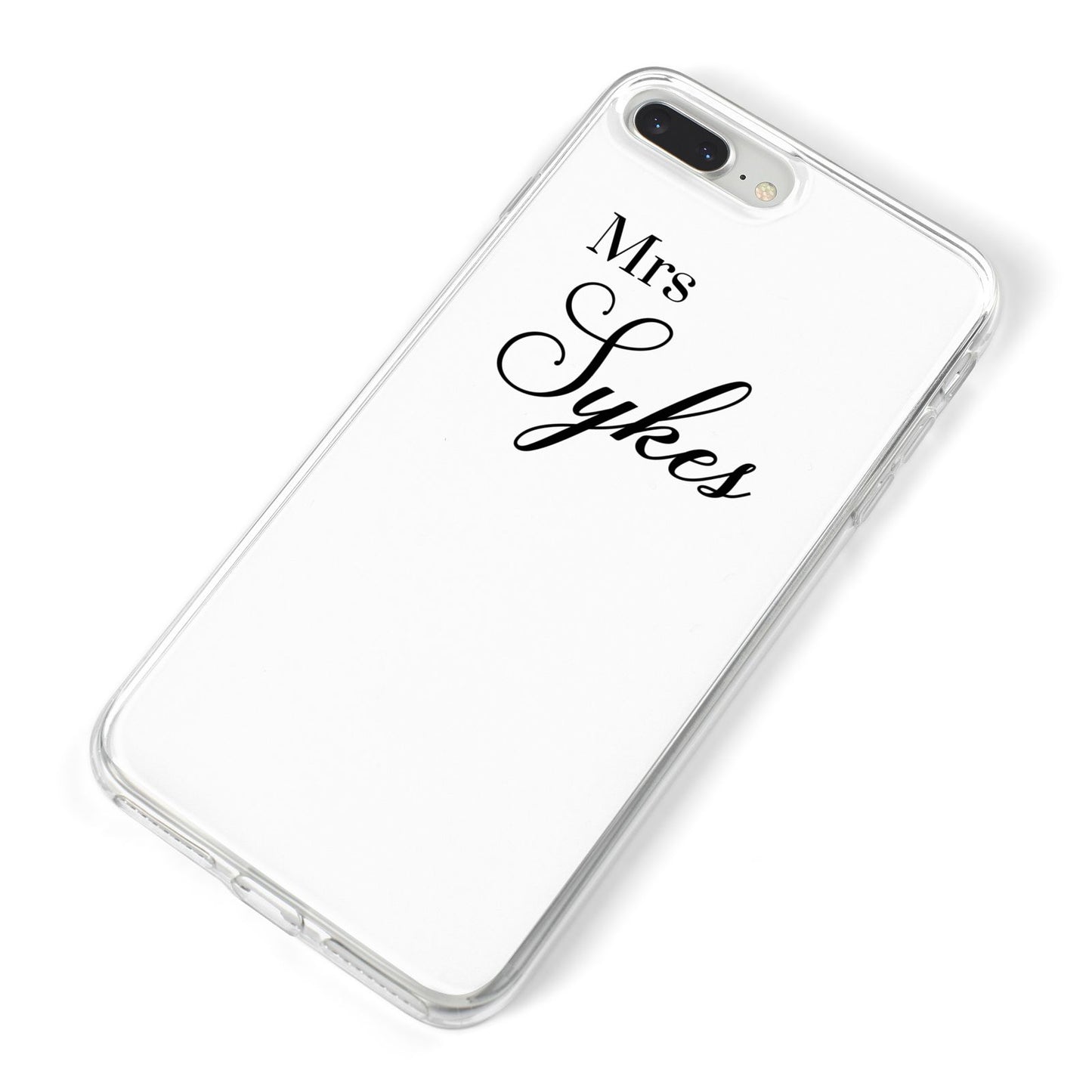 Personalised Wedding Name Mrs iPhone 8 Plus Bumper Case on Silver iPhone Alternative Image