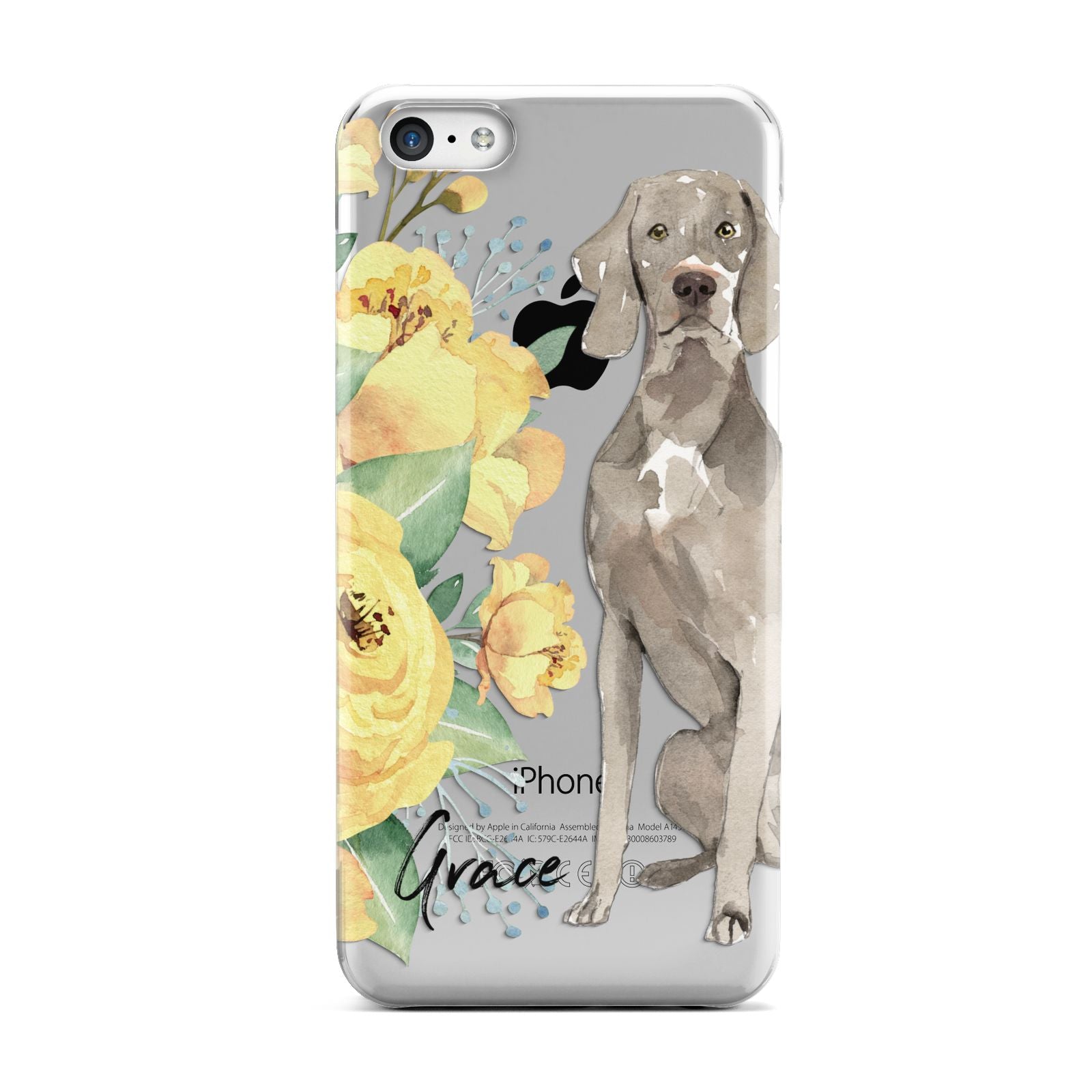 Personalised Weimaraner Apple iPhone 5c Case