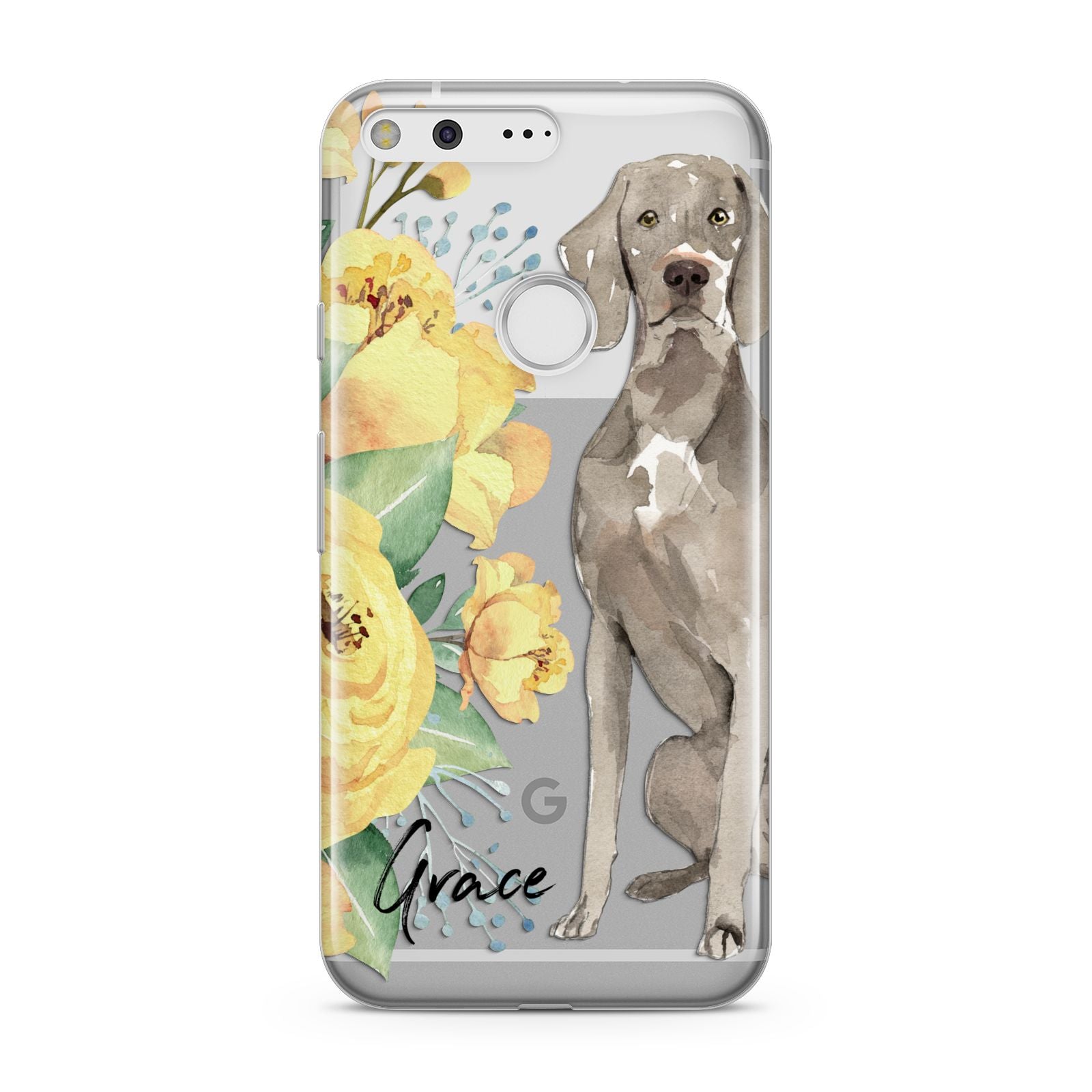 Personalised Weimaraner Google Pixel Case