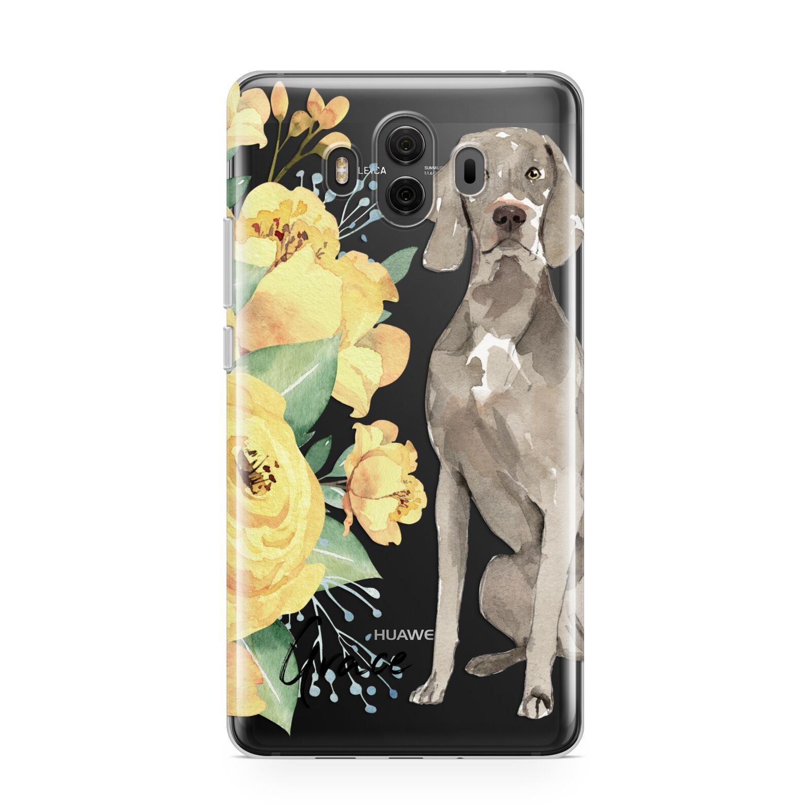 Personalised Weimaraner Huawei Mate 10 Protective Phone Case