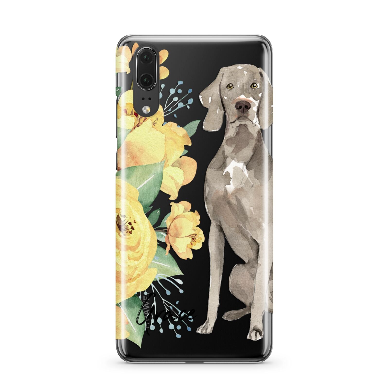 Personalised Weimaraner Huawei P20 Phone Case