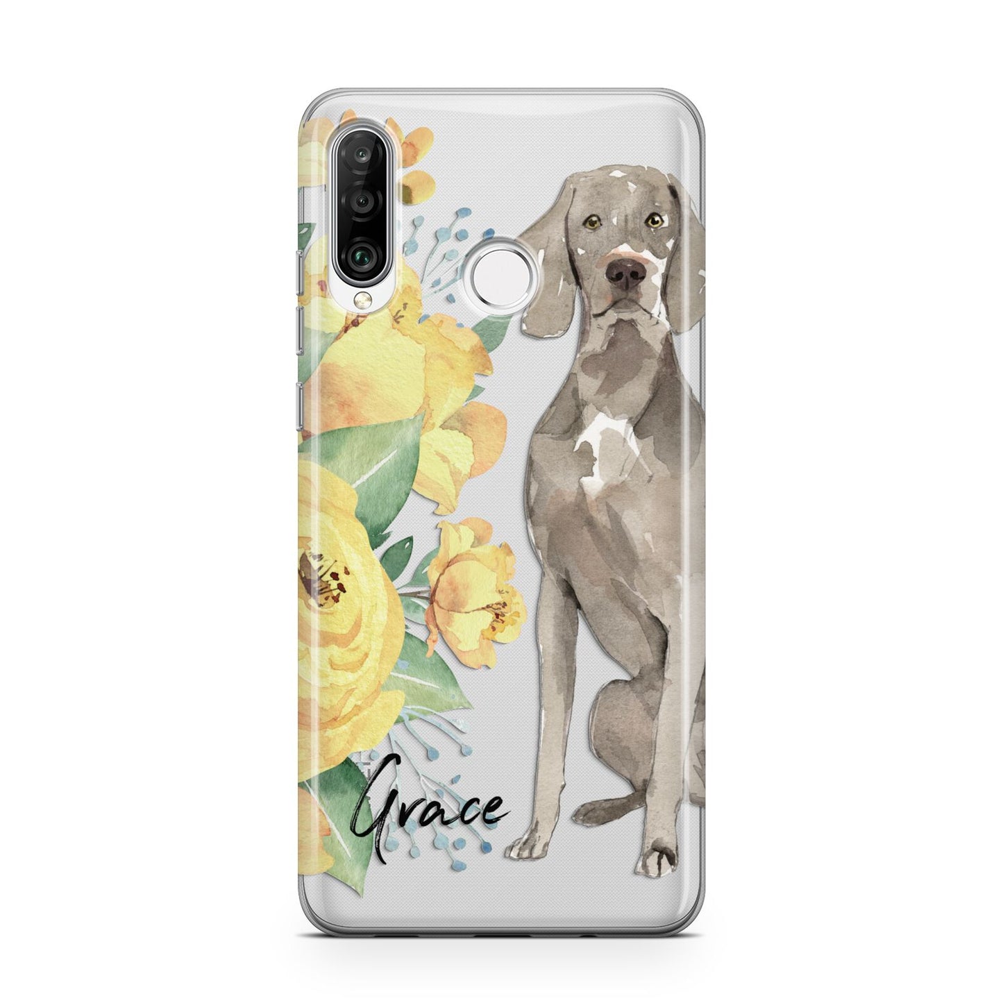 Personalised Weimaraner Huawei P30 Lite Phone Case