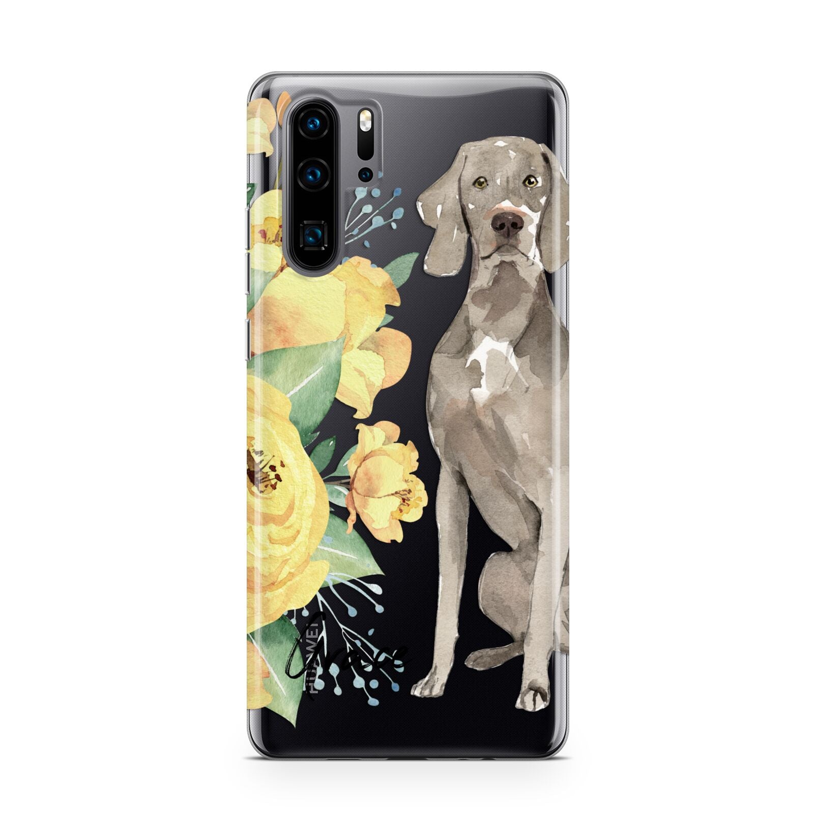 Personalised Weimaraner Huawei P30 Pro Phone Case