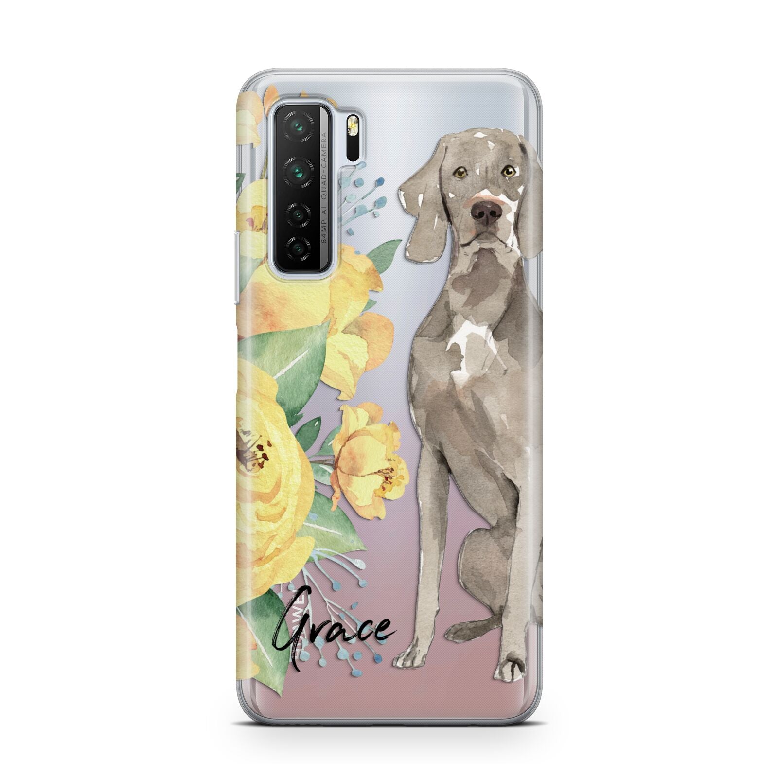 Personalised Weimaraner Huawei P40 Lite 5G Phone Case