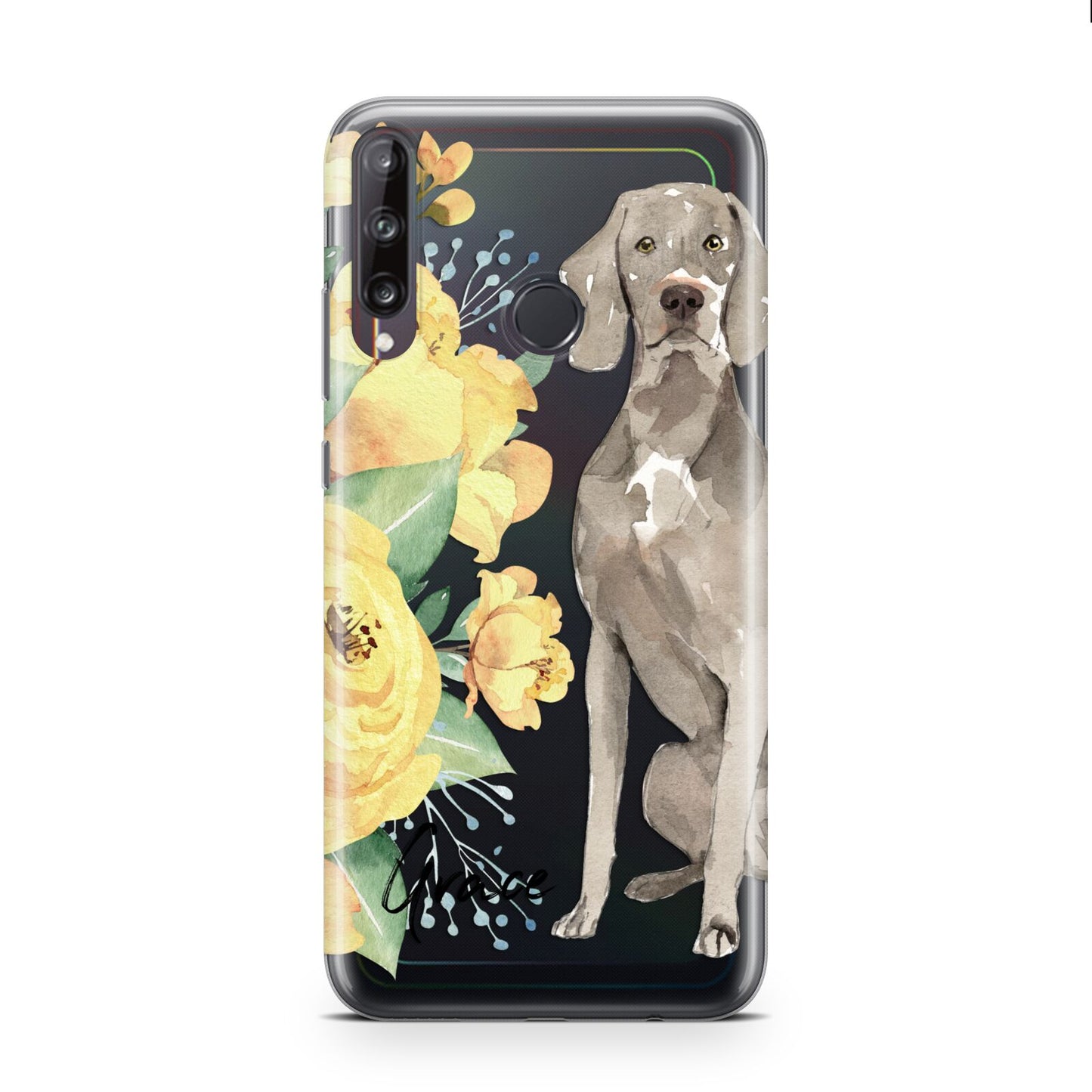 Personalised Weimaraner Huawei P40 Lite E Phone Case