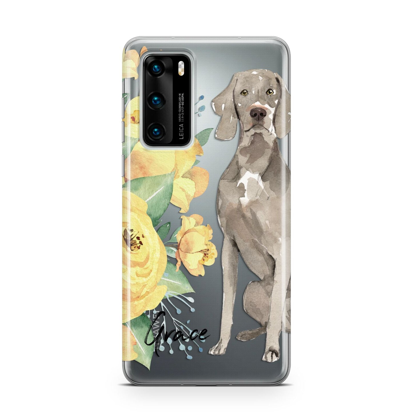 Personalised Weimaraner Huawei P40 Phone Case