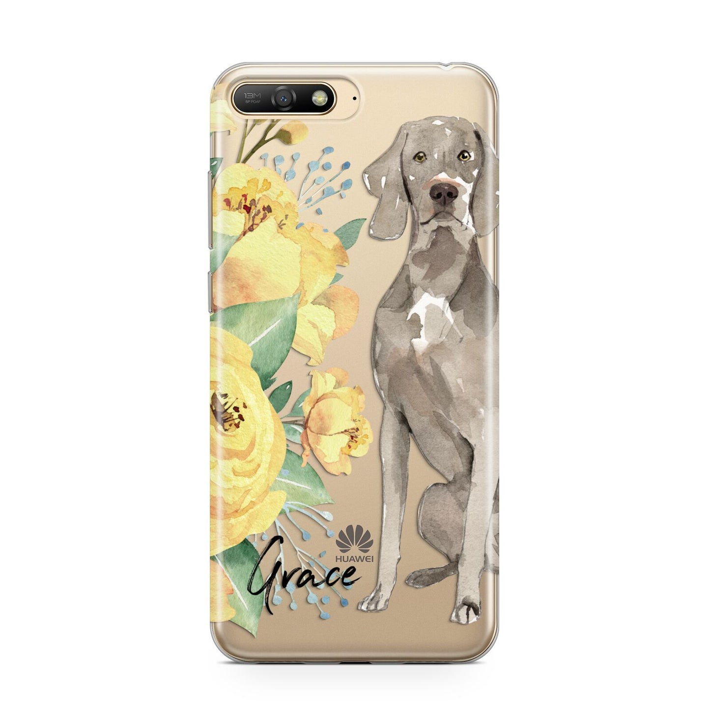 Personalised Weimaraner Huawei Y6 2018