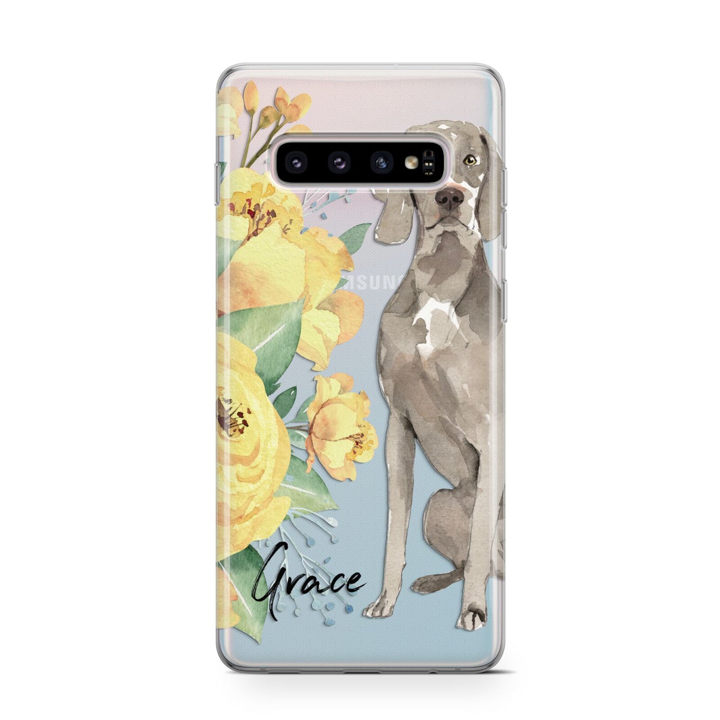 Personalised Weimaraner Protective Samsung Galaxy Case