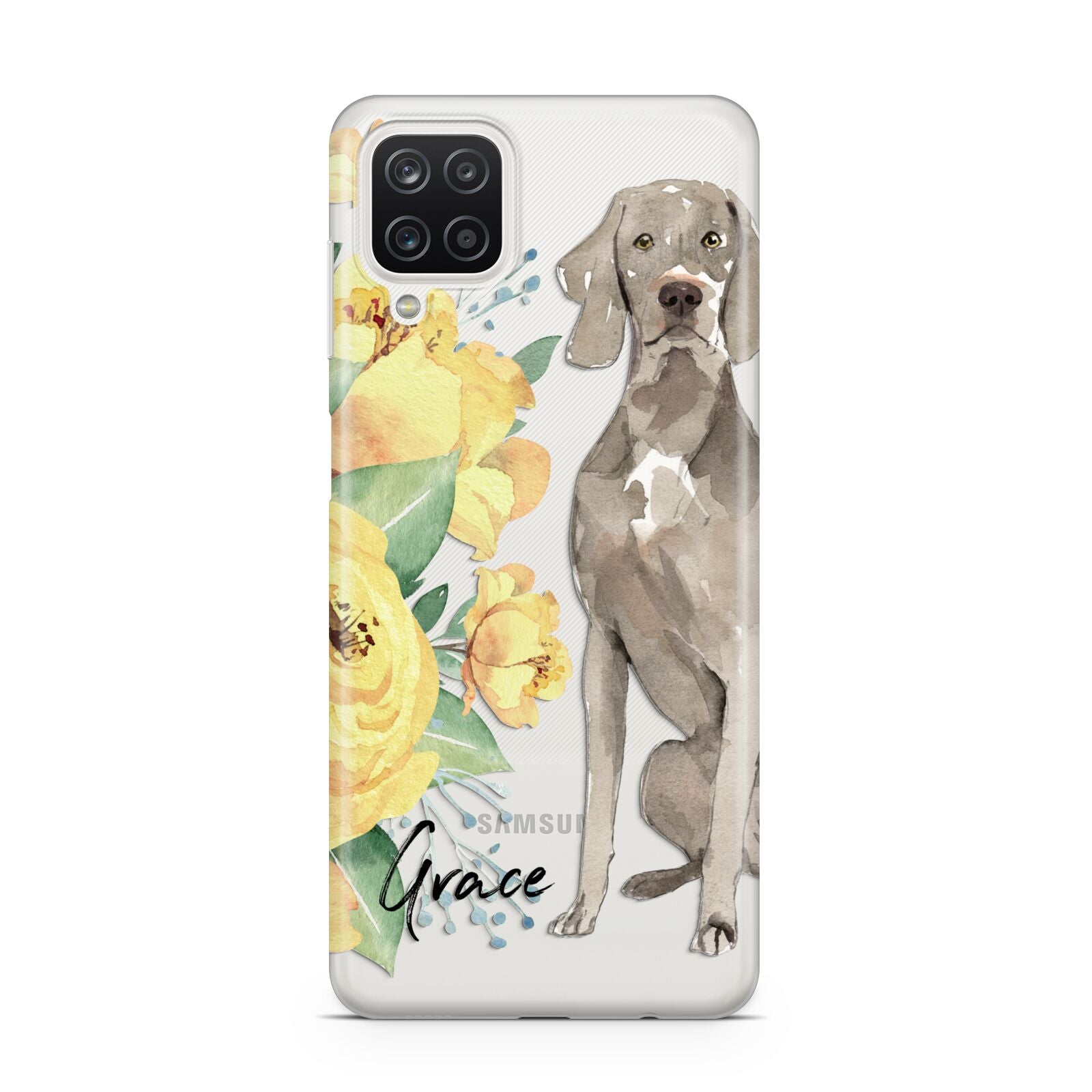 Personalised Weimaraner Samsung A12 Case