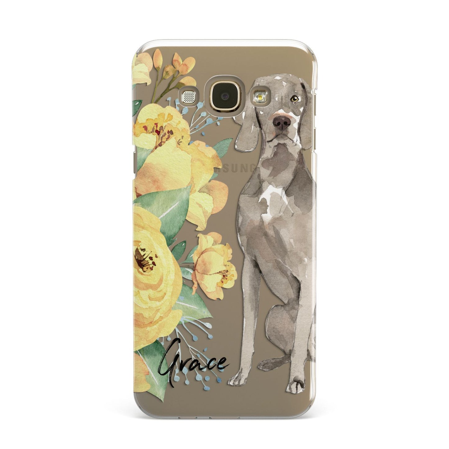 Personalised Weimaraner Samsung Galaxy A8 Case