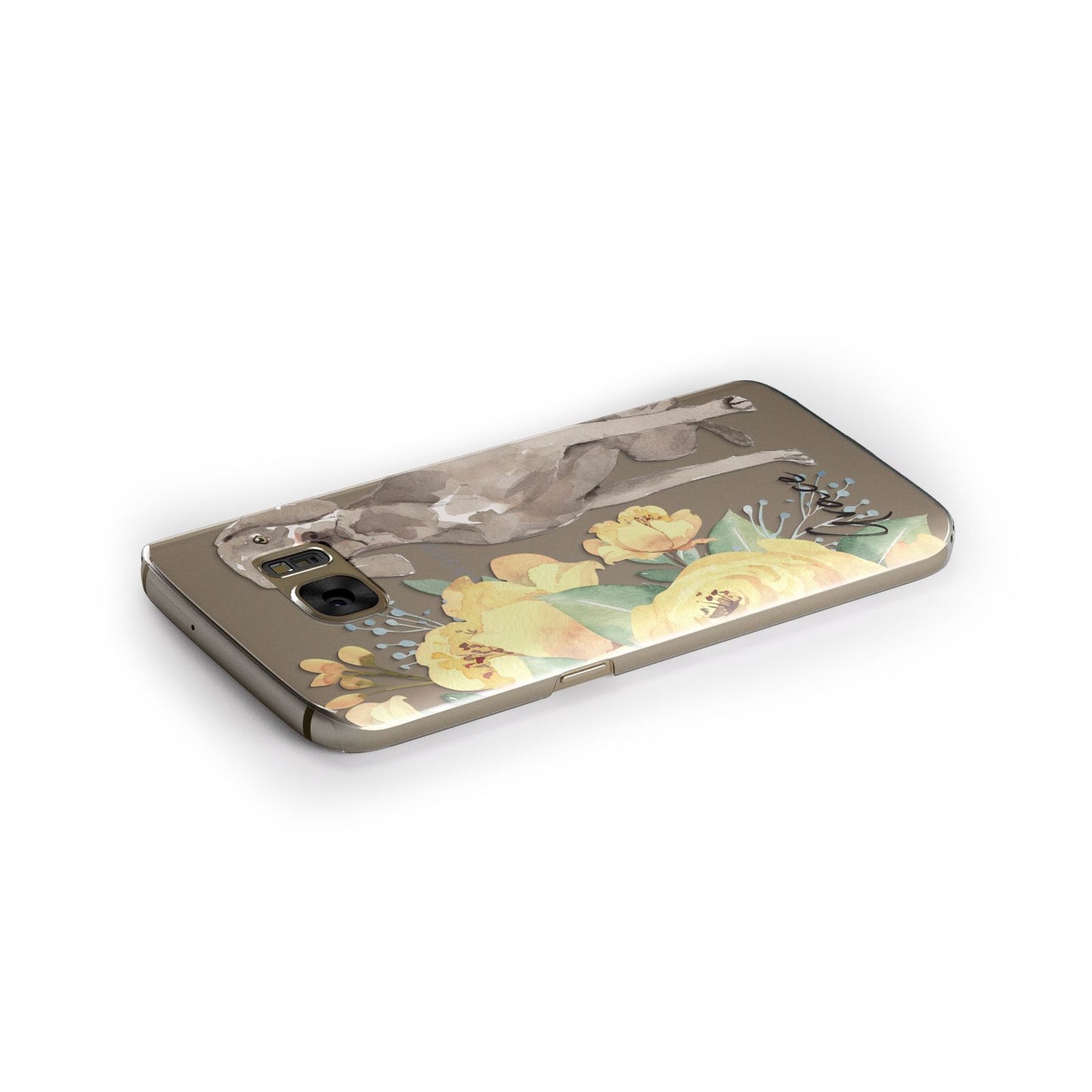 Personalised Weimaraner Samsung Galaxy Case Side Close Up