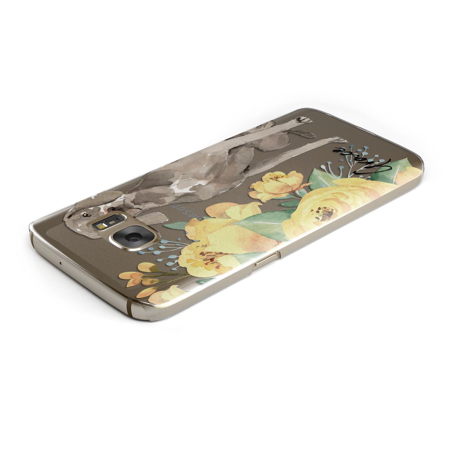 Personalised Weimaraner Samsung Galaxy Case Top Cutout