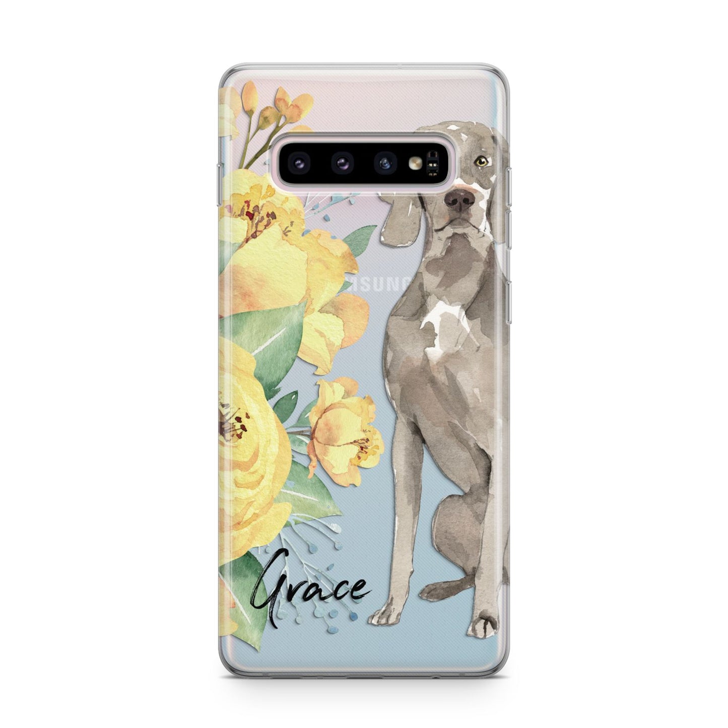 Personalised Weimaraner Samsung Galaxy S10 Plus Case