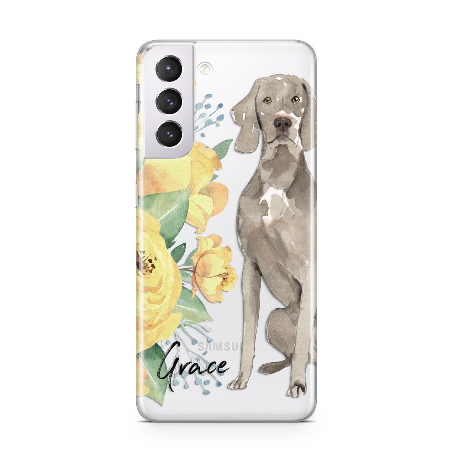 Personalised Weimaraner Samsung S21 Case