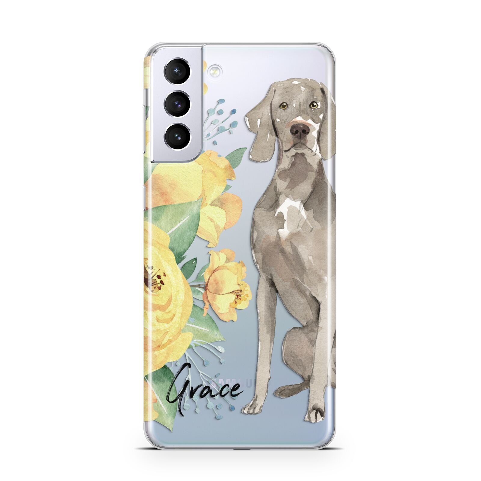 Personalised Weimaraner Samsung S21 Plus Case