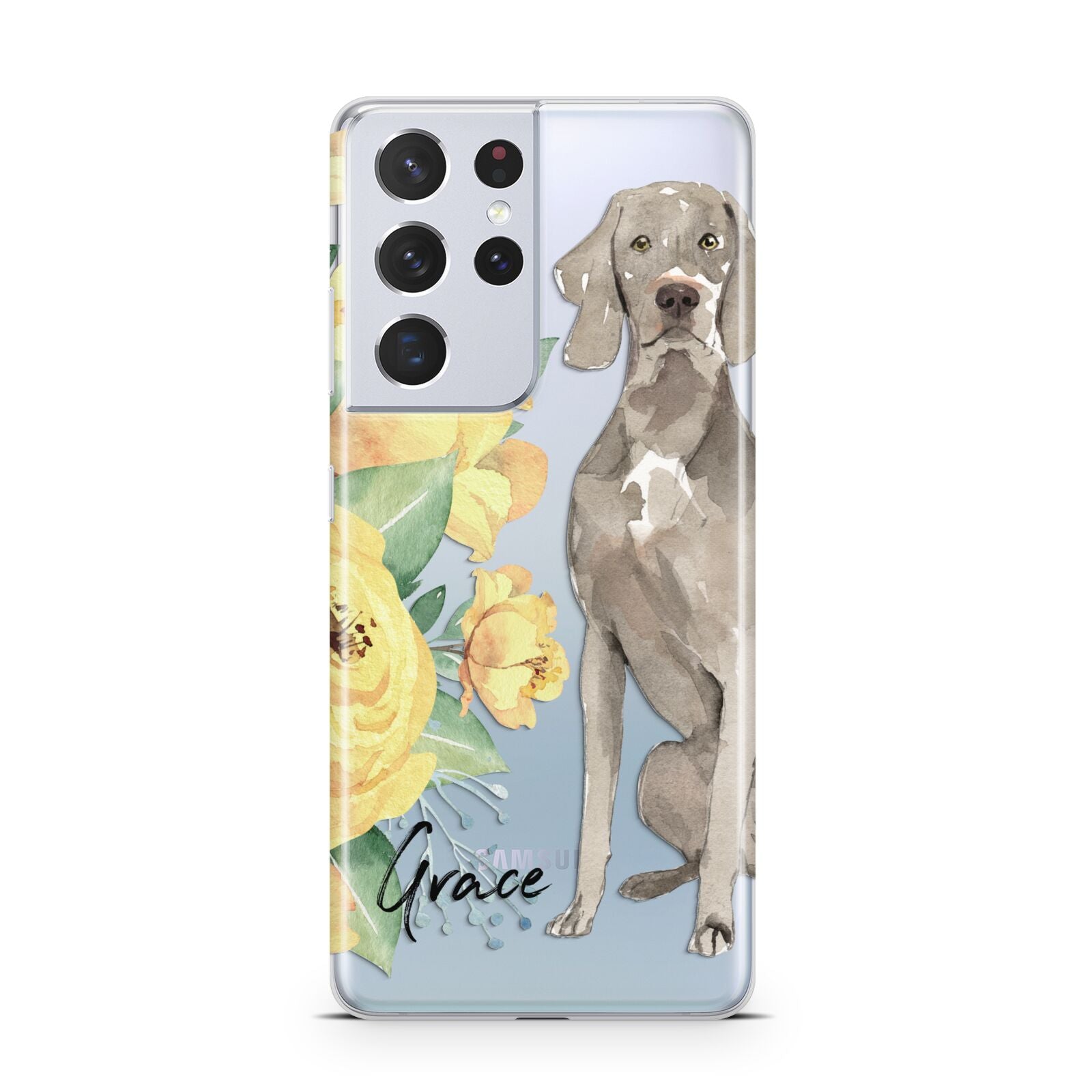 Personalised Weimaraner Samsung S21 Ultra Case