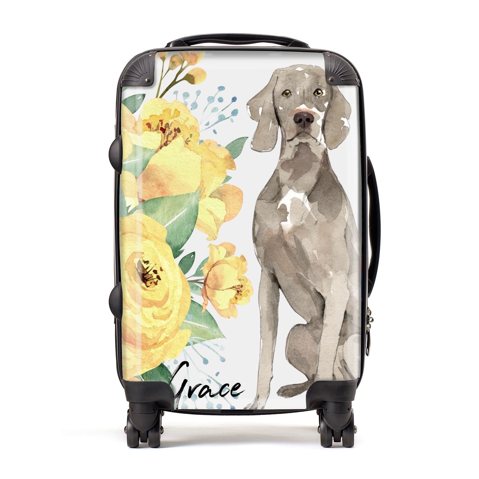 Personalised Weimaraner Suitcase