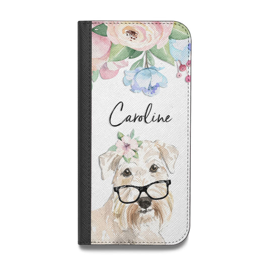 Personalised Wheaten Terrier Vegan Leather Flip Samsung Case