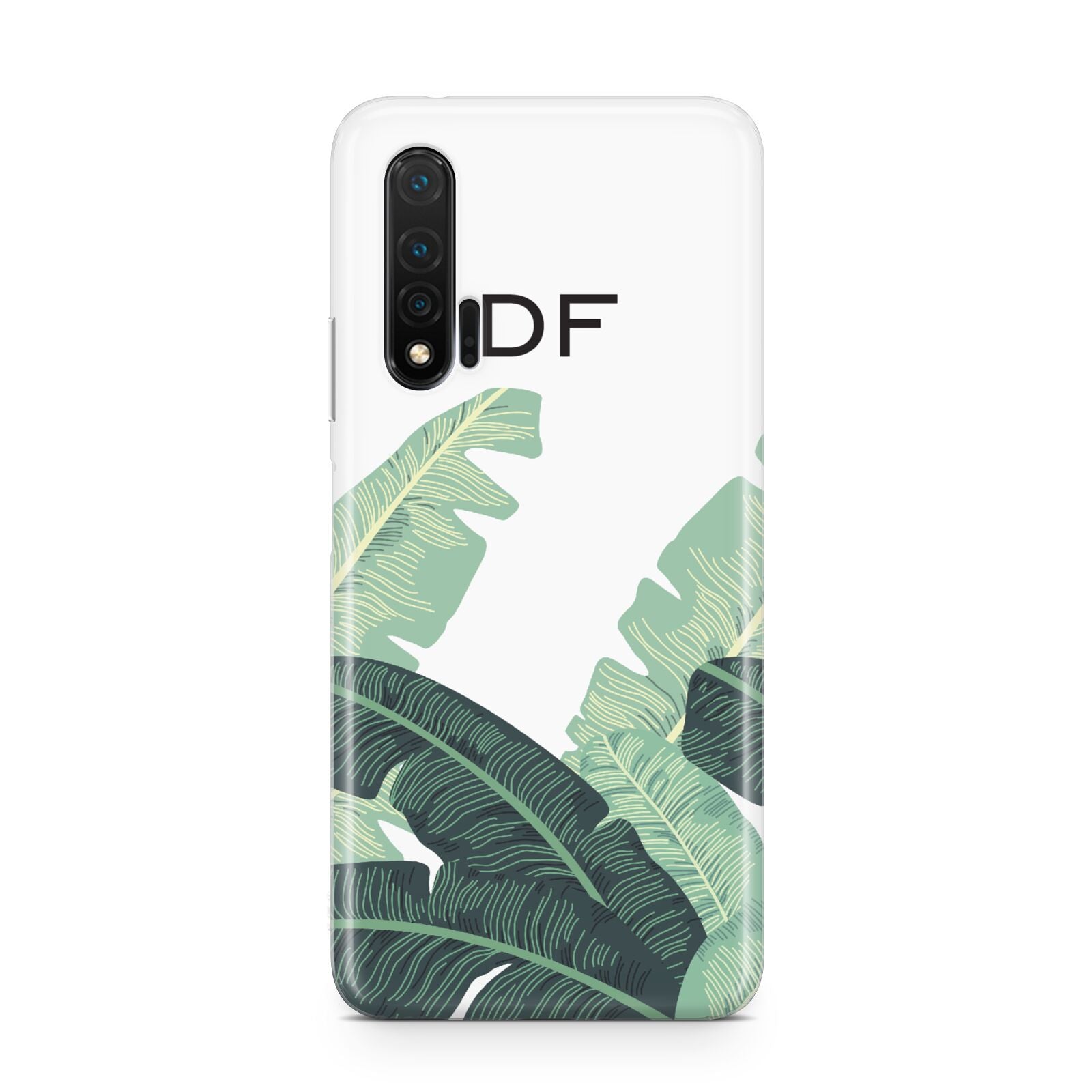 Personalised White Banana Leaf Huawei Nova 6 Phone Case