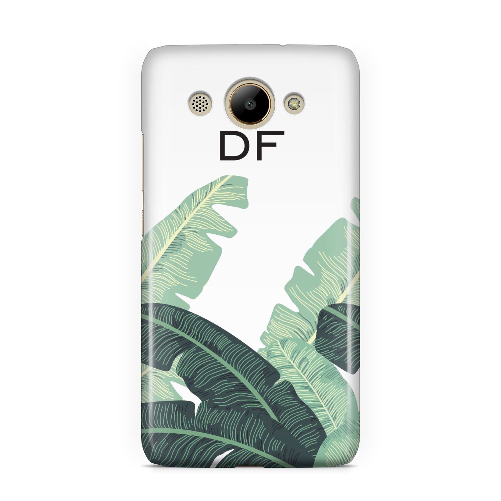 Personalised White Banana Leaf Huawei Y3 2017