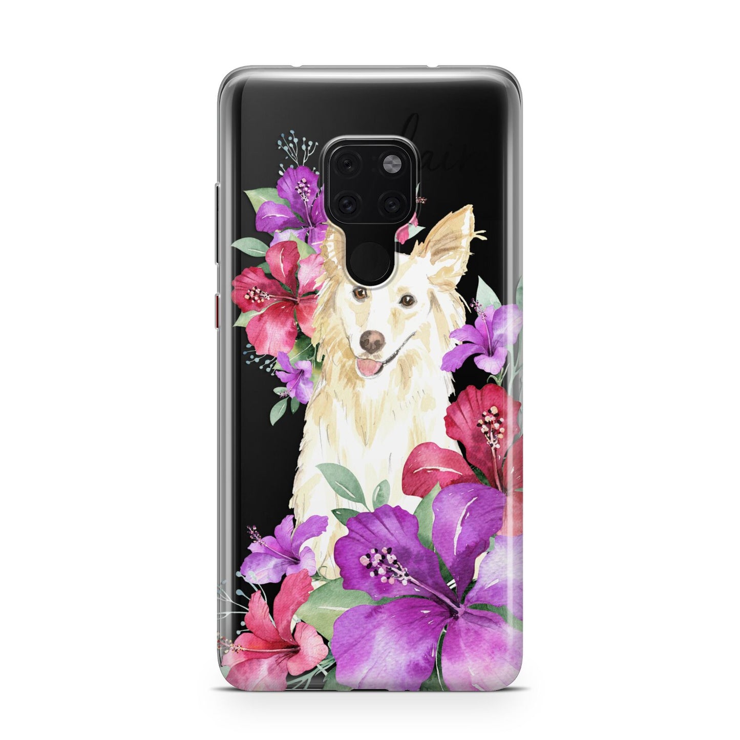 Personalised White Collie Huawei Mate 20 Phone Case