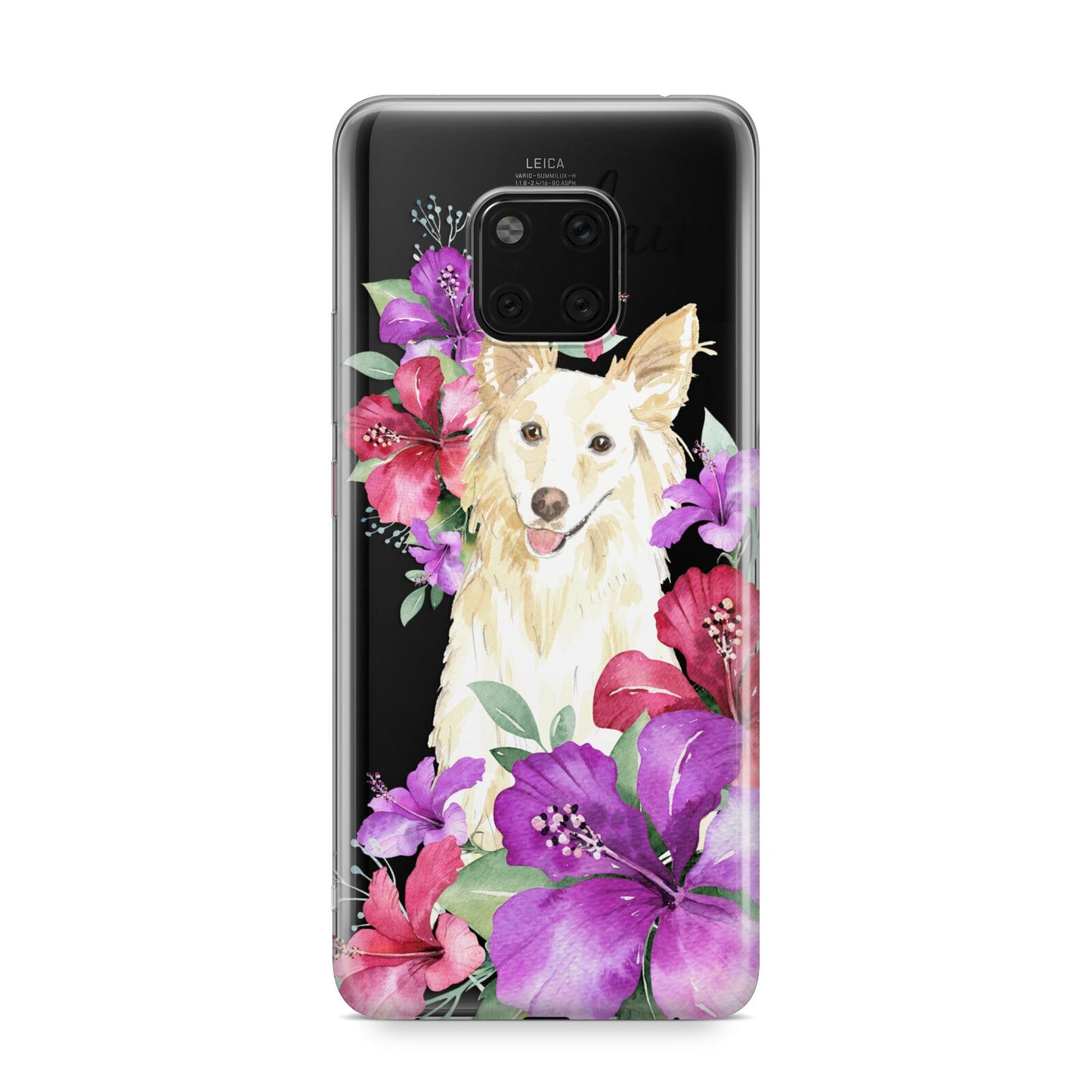 Personalised White Collie Huawei Mate 20 Pro Phone Case