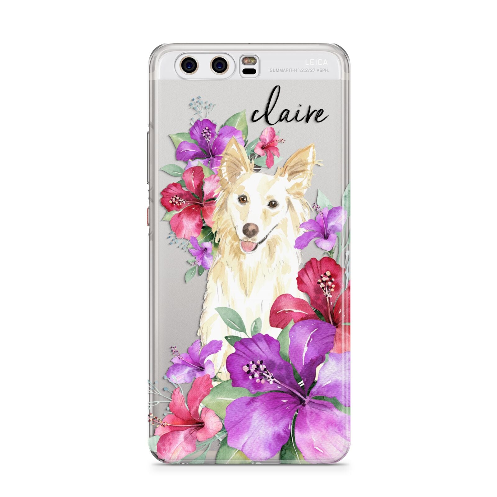 Personalised White Collie Huawei P10 Phone Case