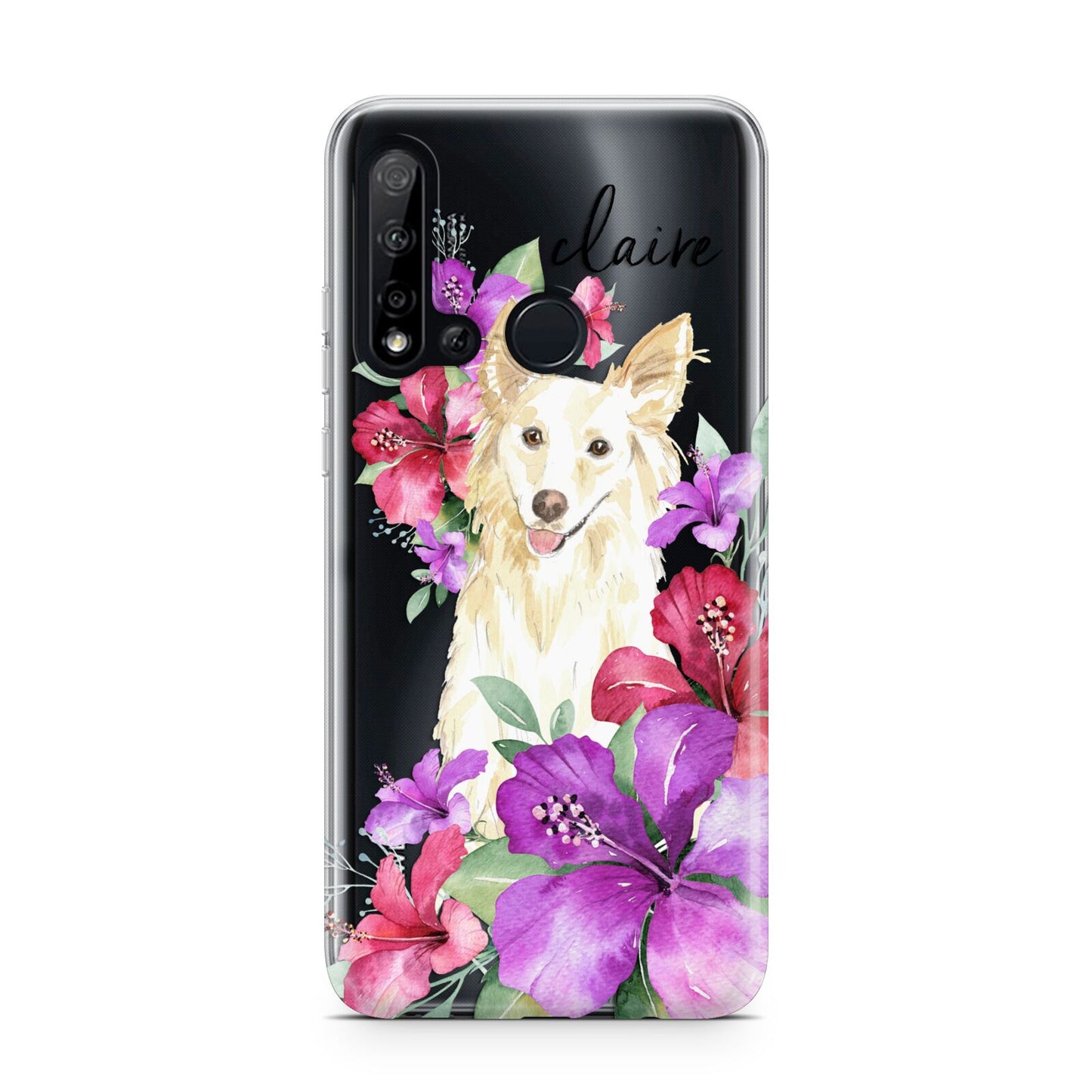 Personalised White Collie Huawei P20 Lite 5G Phone Case